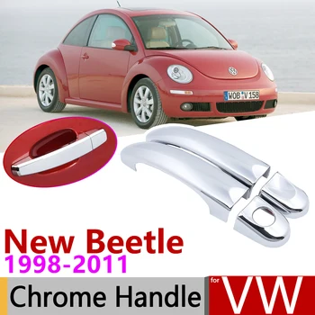 a Volkswagen VW New Beetle 1998~2011 Króm Kilincs Fedezze Autó Tartozékok Matricák Trim Meghatározott 1999 2001 2003 2005 2007 2010