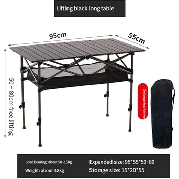 Kerti Összecsukható Asztal Hordozható Kemping Asztal Piknik Asztal Ultra-light Field Kemping Autó Barbecue Könnyű Táblázat