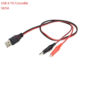 USB Krokodil csipeszt vezeték USB Férfi teszter Érzékelő DC Feszültség mérő árammérő kapacitás teljesítmény mérő monitor, stb.