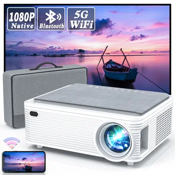 X5 Projektor 1080P LED Hordozható Bluetooth WIFI Full HD Projektor 1920*1080P trapézkorrekció Haza Okos Projektor