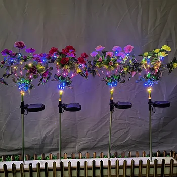 Led Solar Azalea Szegfű Lámpák Kültéri Vad Virágok, Kerti Lámpák, Kerti Út, a Fény a Teraszon, Udvaron, Ünnepi Dekoráció