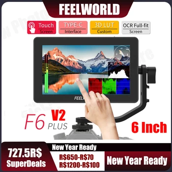FEELWORLD F6 PLUS V2 4K-Monitor 6 Hüvelykes, a Kamera DSLR Mező Monitor 3D LUT Touch kijelző IPS FHD 1920x1080 Video Kamera