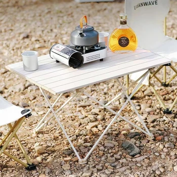 Hordozható Alumínium Asztal Összecsukható Kemping Asztal önműködő Berendezés Lehajtható GRILL Asztal Kerti Piknik Asztal