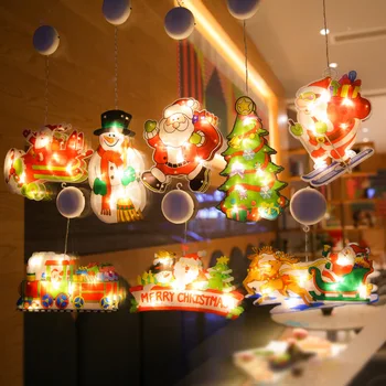 Karácsonyi String LED Lámpák Dekorációs Újdonság Lóg 3D Világítás Beltéri Windows Fal, Ajtó, Hálószoba Út Kerti Dekoráció