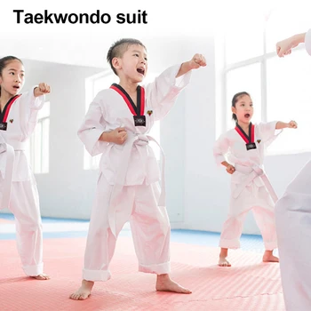 A gyermekek Felnőtt Taekwondo Dobok Ruha Karate Ruha Taekwondo Egységes Karate Ruha protecciones equipo de taekwondo luvas