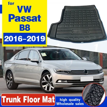 A Volkswagen VW Passat B8 2016~2019 Boot Mat Hátsó Csomagtartó Bélés Cargo Floor Tálca Szőnyeg Sár Pad Guard Protector Tartozékok