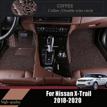 Autó Szőnyeg Nissan X-Trail 2020 2019 2018 7 Üléses Egyéni Luxus Belső Dupla Réteg Huzal Hurok Szőnyeg, Autó Tartozékok