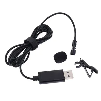 Hordozható USB-Mini Mikrofon, 2 Hajtóka Csiptetős Mikrofon, csiptetős Külső Gomblyuk Mikrofonok Laptop PC Számítógép Felvétel Chat