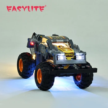EASYLITE LED Készlet 42119 Monster Truck Jam Max-D Autó építőkövei Csak Világítás Készlet Nem Tartalmazza a Modell