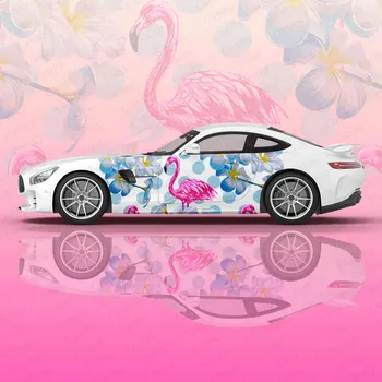 Flamingo Állat Design Karosszéria Matricák Itasha Vinil-Autó Oldalán Matrica Karosszéria Matrica, Autó Dekor Matrica