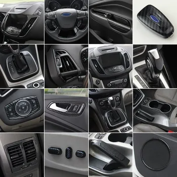 Autó Stílus Felszerelés panel pohártartó Kilincs Kormánykerék Szellőző Dekorációs Matrica Esetében a Ford KUGA MENEKÜLÉS 2013-2019