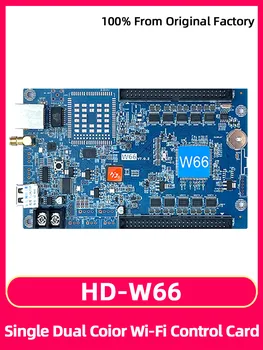 HuiDu HD-W66 Rolling Járni Szó Billboard Alaplap Egyszínű LED Kijelző Vezérlő Kártya, Mobiltelefon, WIFI, USB