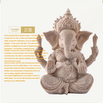 Évjárat Homokkő Elefánt Indiai Buddha Szobrok Díszek Hindu Isten-Szobor, Kisplasztika, Otthon Dekoráció, Dekoráció, Kézműves