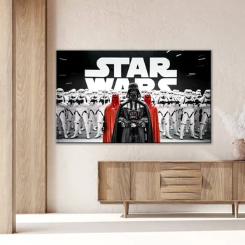 Star Wars Fekete Szamuráj Fénykard Posztert, Festményt Disney Vászon Nyomtatás A Wall Art Kép A Nappali Lakberendezés Keret Nélküli