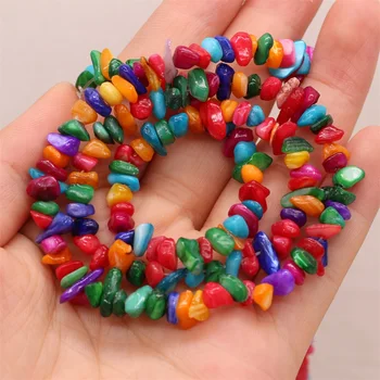 Szabálytalan Szabadkézi Chip Kavics Gyöngyök Természetes Kő Többszínű Gyöngyök, Ékszerek Készítése 3x5-4x6mm Diy Karkötő, Nyaklánc Ms Ajándék