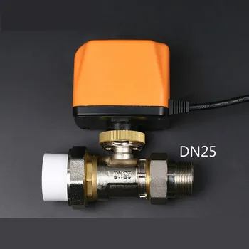 DN15/DN32 Elektromos Motoros Réz golyóscsap 2 módon motoros golyós szelep AC220V 25mm/32 mm