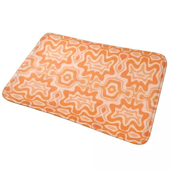 Orange Abstract Design Lábtörlő Anti-skid Szuper Nedvszívó Fürdő Szőnyeg Haza Bejárat Szőnyegek, Konyha, Hálószoba Szőnyeg Szabadtéri Footpad