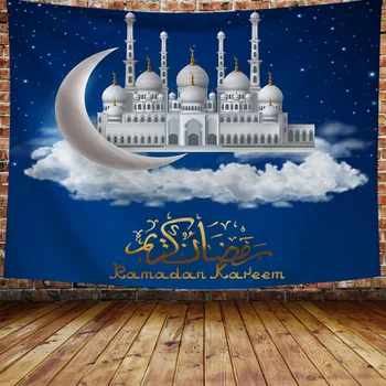 A Muzulmán Ramadan Fesztivál, Dekoráció Hold Gobelin Iszlám Istentisztelet Világítótorony Nappali, Hálószoba Falfestmény, Strand Törülköző Ramadan Gobelin