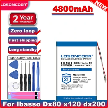 LOSONCOER 4800mAh az Ibasso Dx80 x120 Játékos Új Újratölthető Lítium-Polimer Akkumulátor Csomag Csere Akkumulátor