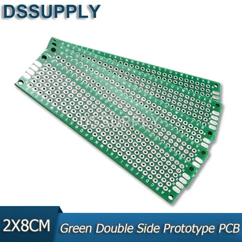 2x8CM 2*8 Általános Nyomtatott Áramköri lap, kétoldalas Prototípus PCB Diy Új Zöld PCB