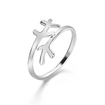 2022 Egyszerű Geometriai Vékony Gyűrű Ezüst Színű, Nyitott, Állítható Gyűrű A Nők, Lányok Trendi Divat Ujját Ékszerek Party Ajándékok