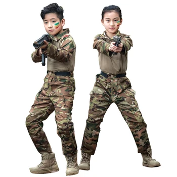 A gyerekek Szabadtéri Sport Illik Gyermekek Katonai Egyenruhát, Túrázás, vadászat Álcázó Berendezés Fiúk Lányok Hadsereg Taktikai Készletek