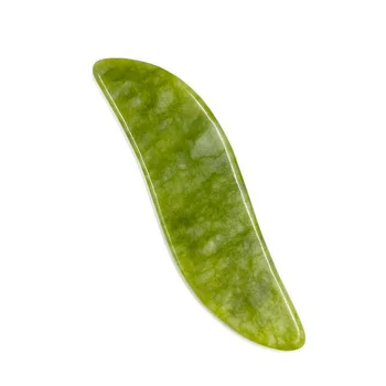 A Zöld Jade Gua Sha Természetes Kő Sima Hideg Izomlazítás Guasha Minden Masszázs Testület Kaparó Eszközök Test Gouache Szembe Állítva