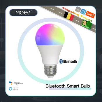 MOES Okos Bluetooth Szabályozható Led Izzó Lámpa lámpa 9W E27 TUYA Izzók Fél Fény Színe Állítható Dimmer Alexa, a google Voice