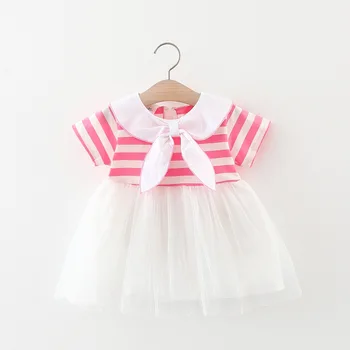 2023 nyári kislány ruha újszülött kislány ruha patchwork háló hercegnő ruha baba születésnapi party ruházat 0-4 éves korig