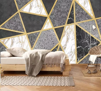 beibehang Egyéni 3d háttérkép geometriai vonalak márvány mintás kanapé háttér fal nappali, hálószoba háttérkép cucc de parede