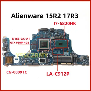 Felújított A DELL Alienware 17 R3 Laptop Alaplap KN-000X1C 00X1C LA-C912P i7-6820HQ GTX980M 4G DDR4 Notebook Alaplap