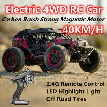Intelligens Elektromos, 4WD RC Autó 40 KM/H, LED Jelölje ki a Fény Off-Road Sokk Abszorpciós nagysebességű Távirányító Teherautó Jármű Játék