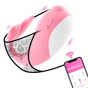 Vezeték nélküli Bluetooth-G-Spot Vibrátor Vibrátor a Nők APP Távirányító Hordható Vibráló Tojás Csikló Stimulálni Szex Játékok Felnőtt