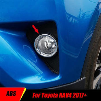 Toyota RAV4 2017 2018 Kiváló Minőségű autó test feje, első ködlámpa lámpa keret stick ABS Króm fedél trim 2db matrica
